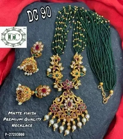 Stylish Green Alloy Jewellery Set For Women-thumb0