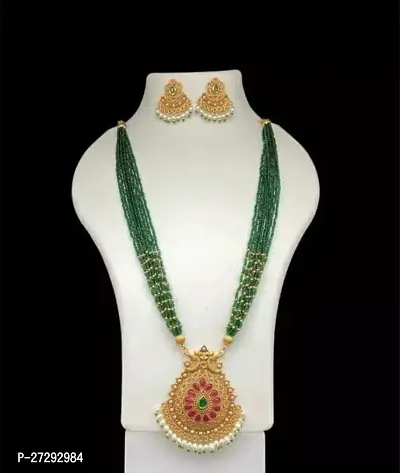 Stylish Green Alloy Jewellery Set For Women