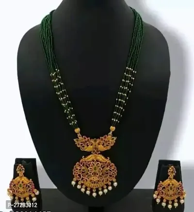 Stylish Green Alloy Jewellery Set For Women-thumb0