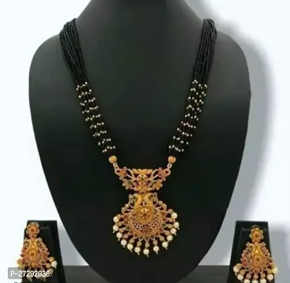 Stylish Black Alloy Jewellery Set For Women