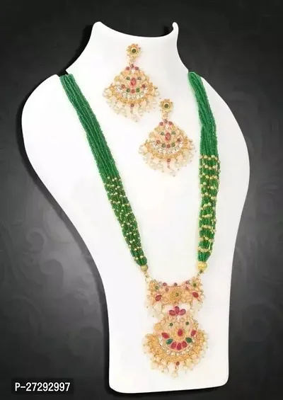 Stylish Green Alloy Jewellery Set For Women-thumb0