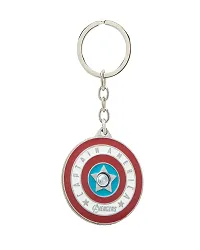 Ulta Pulta Gifts Captain America Shield Rotating Spinner Metal Keyring Keychain || Keyring For Car and Bike || Stylish Keyring For Gift, Free Size-thumb1