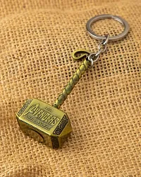 Ulta Pulta Gifts Metal Thor Hammer Avengers Keyring Keychain || Keyring For Car and Bike || Stylish Keyring For Gift-thumb2