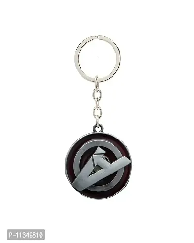 Ulta Pulta Gifts Metal Marvel Avengers A Logo Rotating Spinner Keyring Keychain || Keyring For Car and Bike || Stylish Keyring For Gift