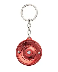 Ulta Pulta Gifts Metal Ironman Helmet Rotating Spinner Keyring Keychain Keyring For Car and Bike Stylish Keyring For Gift, Free Size-thumb1