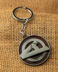 Ulta Pulta Gifts Metal Marvel Avengers A Logo Rotating Spinner Keyring Keychain || Keyring For Car and Bike || Stylish Keyring For Gift-thumb3