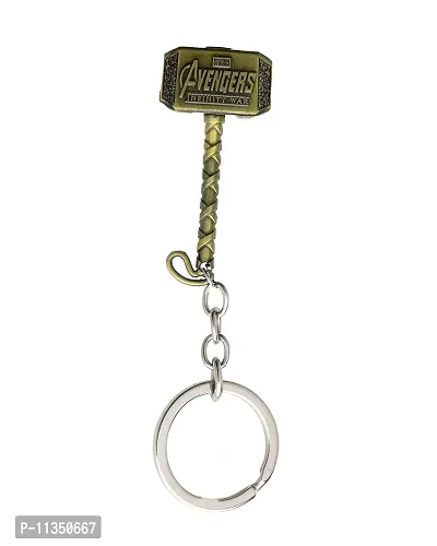 Ulta Pulta Gifts Metal Thor Hammer Avengers Keyring Keychain || Keyring For Car and Bike || Stylish Keyring For Gift-thumb0