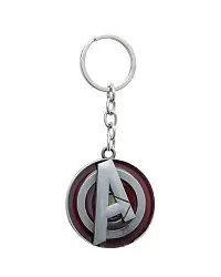 Ulta Pulta Gifts Metal Marvel Avengers A Logo Rotating Spinner Keyring Keychain || Keyring For Car and Bike || Stylish Keyring For Gift-thumb1