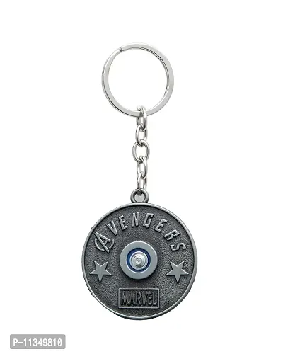Ulta Pulta Gifts Metal Marvel Avengers A Logo Rotating Spinner Keyring Keychain || Keyring For Car and Bike || Stylish Keyring For Gift-thumb3