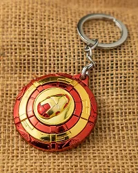 Ulta Pulta Gifts Metal Ironman Helmet Rotating Spinner Keyring Keychain Keyring For Car and Bike Stylish Keyring For Gift, Free Size-thumb2