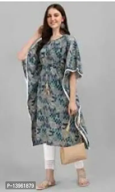 Stylish Women Cotton Blend Kaftan Dress-thumb0