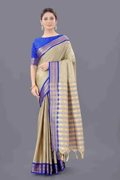 Stylish Crepe Saree with Blouse piece For Women