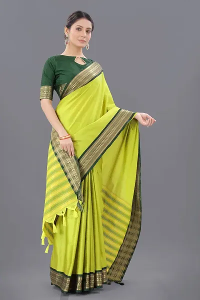 Self Design Kanjivaram Jacquardnbsp;Sarees With Blouse Piece