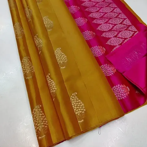 Stylish Fancy Jacquard Banarasi Silk Saree With Blouse Piece For Women