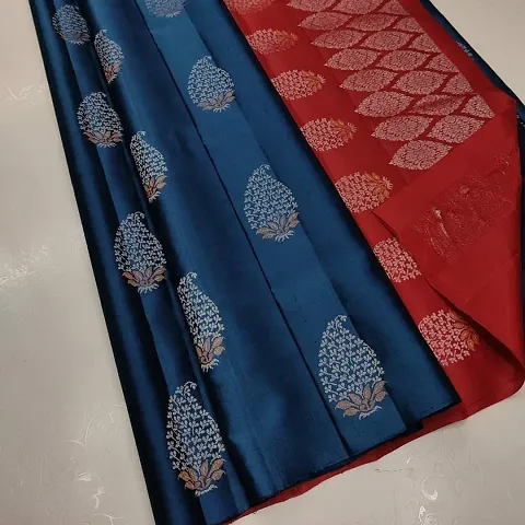 Stylish Fancy Jacquard Banarasi Silk Saree With Blouse Piece For Women