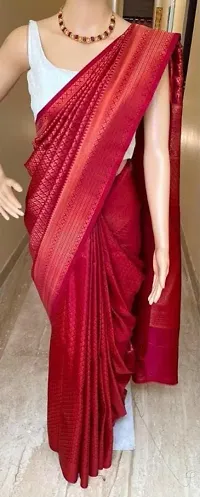 Lichi Silk Saree With Blouse Piece