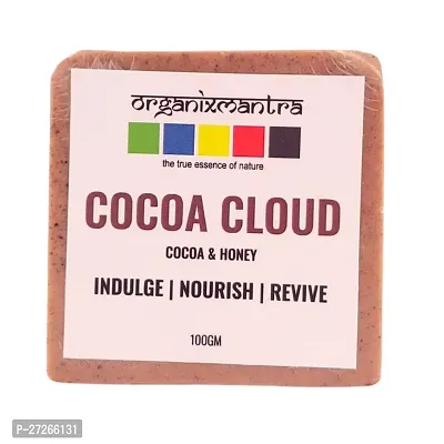 Organix Mantra CocoaCloud Bath Soap - Cocoa  Honey Enriched, Hydrating  Exfoliating, Nourishes for Radiant Skin - 100G