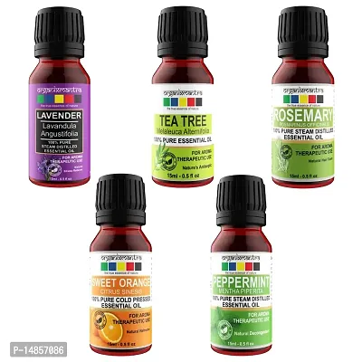 Organix Mantra Essential 5, Ultimate Aromatherapy Essential Oil Set, 15ML x 5
