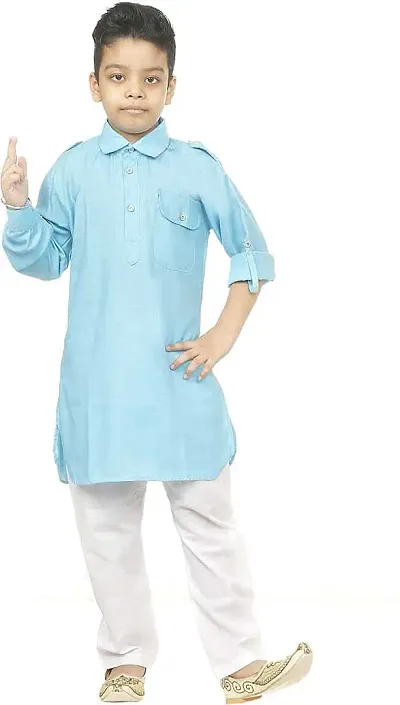 HRR Boys Pathani Suit in 100 % ( Kurta + Pyjamas )