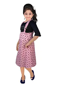 HRR Girls Blue & Pink Colour Fashion Sleeve Fit and Flare Party Dress-thumb1