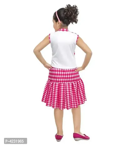 Hrr pink skirt top for girls-thumb3