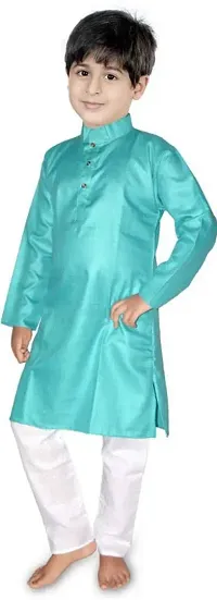 Hrr boys Green kurta with Payjama set-thumb2