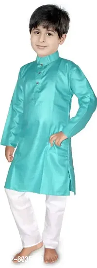 Hrr boys Green kurta with Payjama set-thumb3