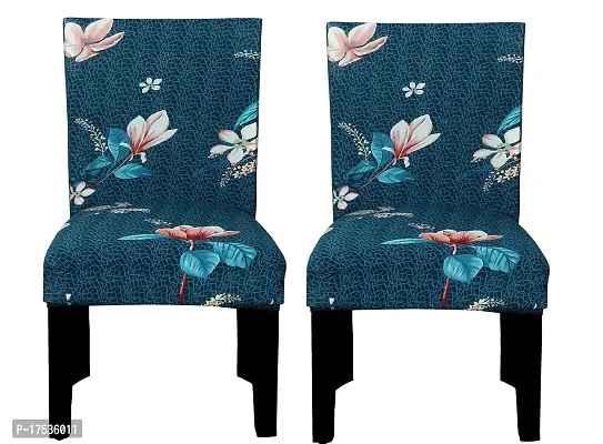 Stretchable Printed Removable Washable Elastic Dining Chair Covers Pack Of 2