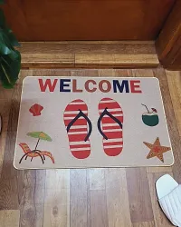 A Cube Luxury Solution Natural Jute Doormat, Anti-Skid PVC Printed Rug Witth Welcome Imprint in Multicolor for Indoor, Outdoor, Patio, Home and Office 40 x 60cm (Red)-thumb2