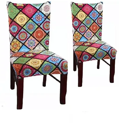 Pack of 4- Printed Chair Covers
