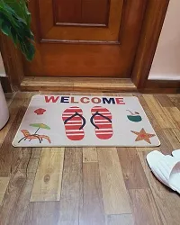 A Cube Luxury Solution Natural Jute Doormat, Anti-Skid PVC Printed Rug Witth Welcome Imprint in Multicolor for Indoor, Outdoor, Patio, Home and Office 40 x 60cm (Red)-thumb1