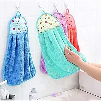 A CUBE LUXURY SOLUTIONS Hanging Cotton 2 Pieces Cotton Washbasin Napkin/Hand Towel for Kitchen and Bathroom (2)-thumb1