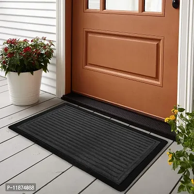 A CUBE LUXURY SOLUTIONS Anti-Skid Glory Door Mat with Lining (40x60 cm) (Grey)-thumb0