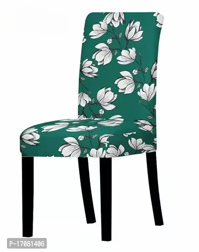 Stretchable Printed Dining Chair Covers Removable Washable Elastic Short Dining Chair Seat Case Protector  Slipcovers Pack Of 1 Pcs-thumb0