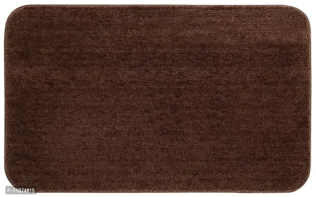 A Cube Luxury Solutions Microfiber Bathroom Mat (Brown, 40X60 CM)-thumb3
