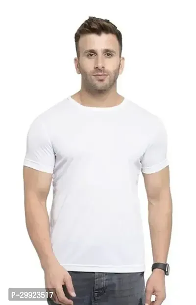 Stylish  Cotton Blend T-shirt For Men-thumb0