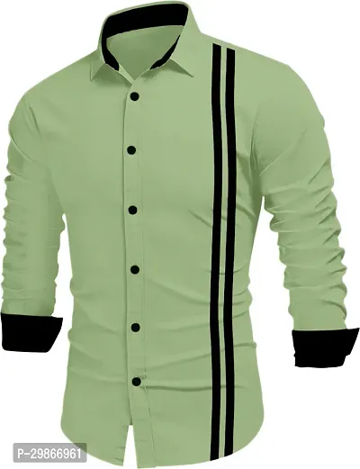 Stylish Cotton Blend Long Sleeves Shirt For Men-thumb4