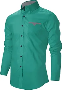 Stylish Cotton Blend Long Sleeves Shirt For Men-thumb3