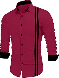 Stylish Cotton Blend Long Sleeves Shirt For Men-thumb2