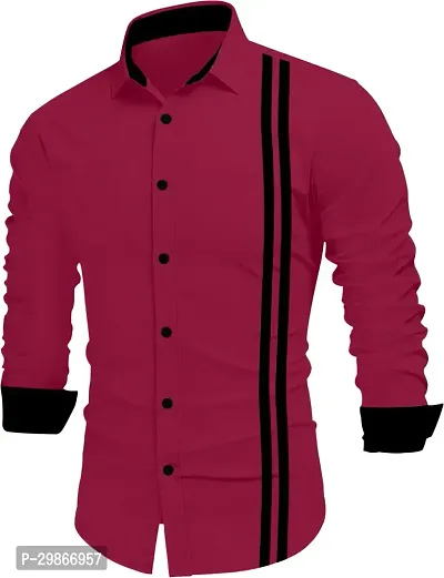 Stylish Cotton Blend Long Sleeves Shirt For Men-thumb3