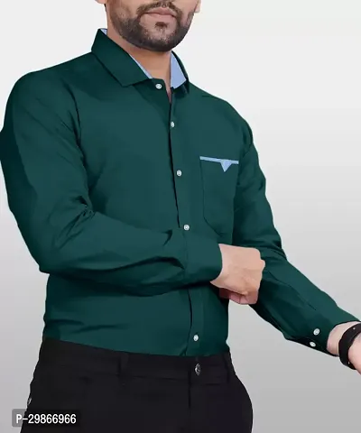 Stylish Cotton Blend Long Sleeves Shirt For Men-thumb2