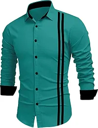 Stylish Cotton Blend Long Sleeves Shirt For Men-thumb2