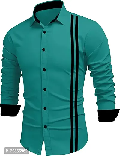 Stylish Cotton Blend Long Sleeves Shirt For Men-thumb3