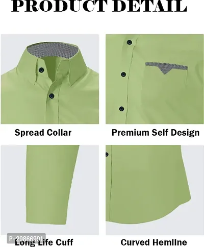 Stylish Cotton Blend Long Sleeves Shirt For Men-thumb5