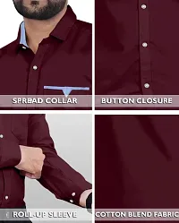 Stylish Cotton Blend Long Sleeves Shirt For Men-thumb3