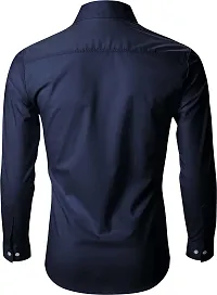 Stylish Cotton Blend Long Sleeves Shirt For Men-thumb2