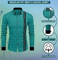 Stylish Cotton Blend Long Sleeves Shirt For Men-thumb1