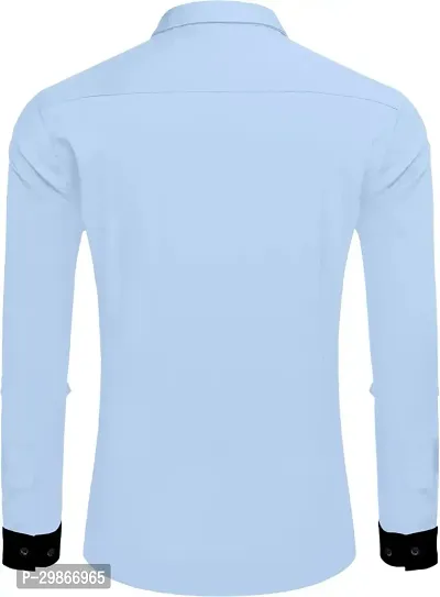 Stylish Cotton Blend Long Sleeves Shirt For Men-thumb3