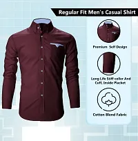 Stylish Cotton Blend Long Sleeves Shirt For Men-thumb1