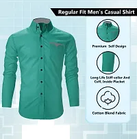 Stylish Cotton Blend Long Sleeves Shirt For Men-thumb1